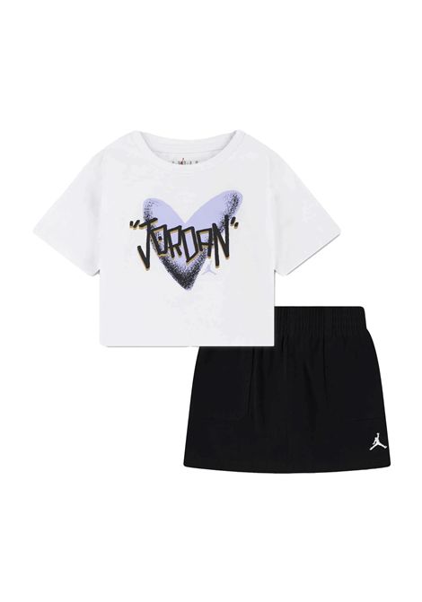 Set Jordan I Heart MJ Skirt Bianco Nero Infant JORDAN | Set | 35F784-023