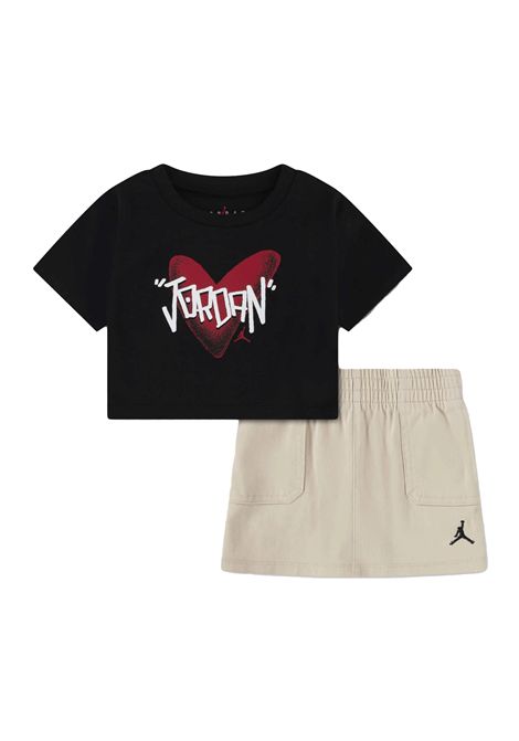 Set Jordan I Heart MJ Skirt Nero Beige Infant JORDAN | Set | 35F784-XAE