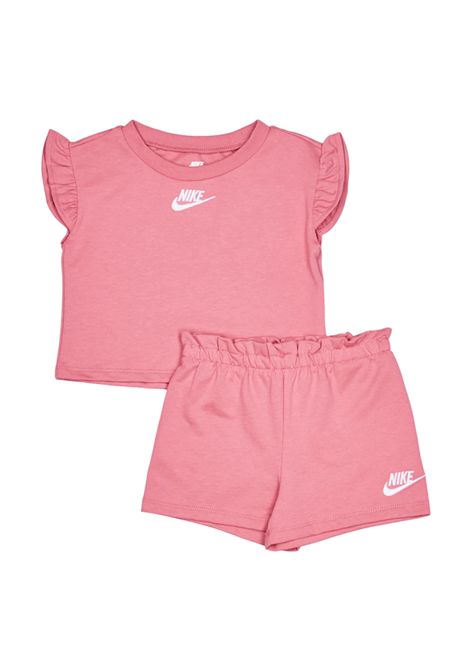 Set Nike Ruffle French Terry Rosa Peonia Bambini NIKE | Set | 36N024-AN5