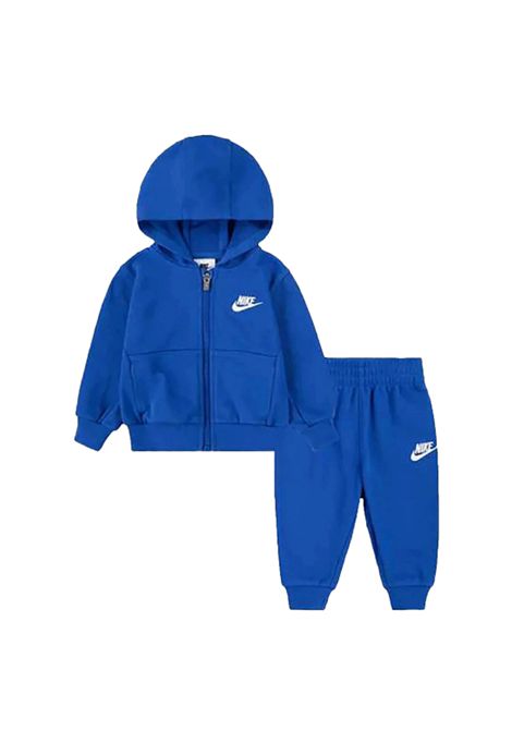 Tuta Nike Sportswear Club Set French Terry Zip e Cappuccio Blu Royal Infant NIKE | Tute | 66M485-U89