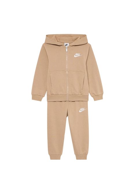 Tuta Nike Sportswear Club Set French Terry Zip e Cappuccio Beige Infant NIKE | Tute | 66M485-X0L