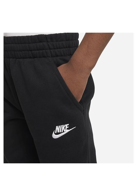 Pantaloni Nike Sportswear Club French Terry Nero Ragazzi NIKE | Pantaloni | FD3019-010