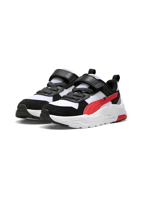 Scarpe Puma Trinity 2 LT Mid 90s AC+ Bianco Nero Rosso Bambini PUMA | Sneakers | 406075-01