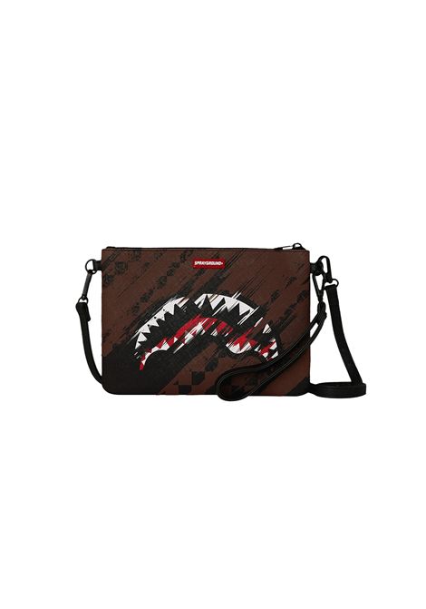 Sprayground Smeared Grunge Crossover Clutch Brown Unisex SPRAYGROUND | Pochette | 910B8969NSZ-