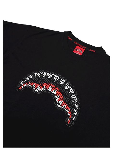 T-shirt Sprayground Infinity Shark Regular Nero Uomo SPRAYGROUND | T-shirt | SP858-BLK