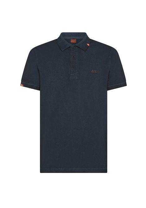 SUN68 Special Dyed Beach Polo Shirt Navy Blue Men SUN68 | Polo Shirts | A36155-07