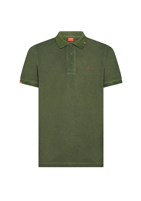SUN68 Special Dyed Beach Polo Shirt Dark Green Men SUN68 | Polo Shirts | A36155-37