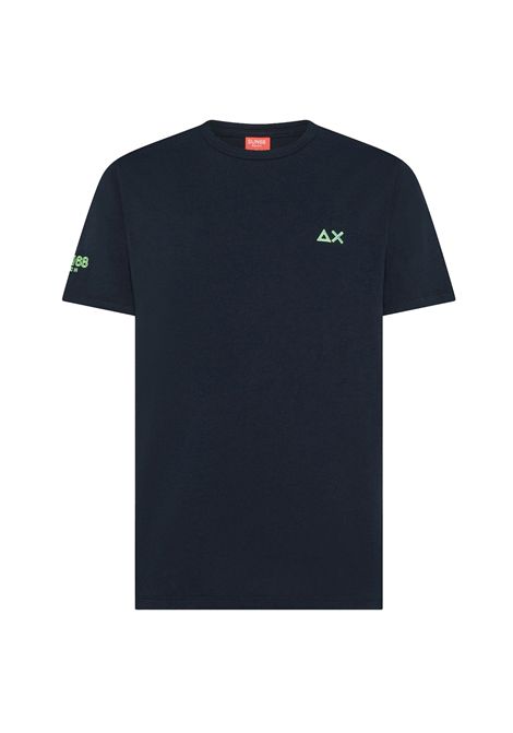 SUN68 Cotton Jersey Tee Navy Blue Men SUN68 | T-shirt | T36140-07