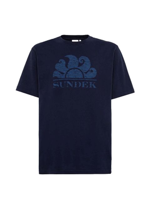 Sundek New Simeon Logo Tee Navy Blue Men SUNDEK | T-shirt | M021TEJ78OT-00700