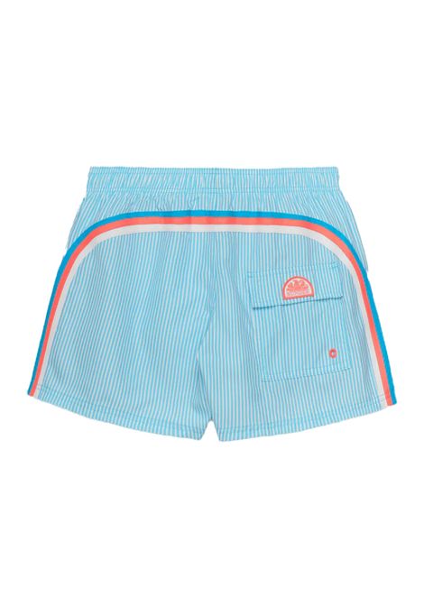 Sundek Juicy Stripes Printed and Fruit Embroidery Boardshort Lunar Blue Men SUNDEK | Swimwear | M504BDRT3JI-A61JI