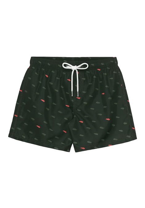 Costume Sundek con Stampa Monogram Verde Pino Uomo SUNDEK | Costumi | M633BDRT46M-5516M