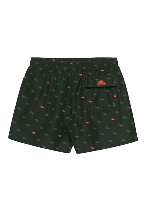 Costume Sundek con Stampa Monogram Verde Pino Uomo SUNDEK | Costumi | M633BDRT46M-5516M