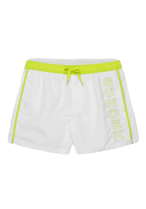 Costume Sundek Iconic Taffetà con Piping a contrasto Bianco Uomo SUNDEK | Costumi | M732BDTA100-00604